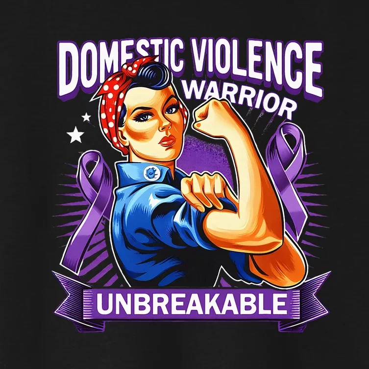 Domestic Violence Warrior Unbreakable Support Squad Women's Crop Top Tee