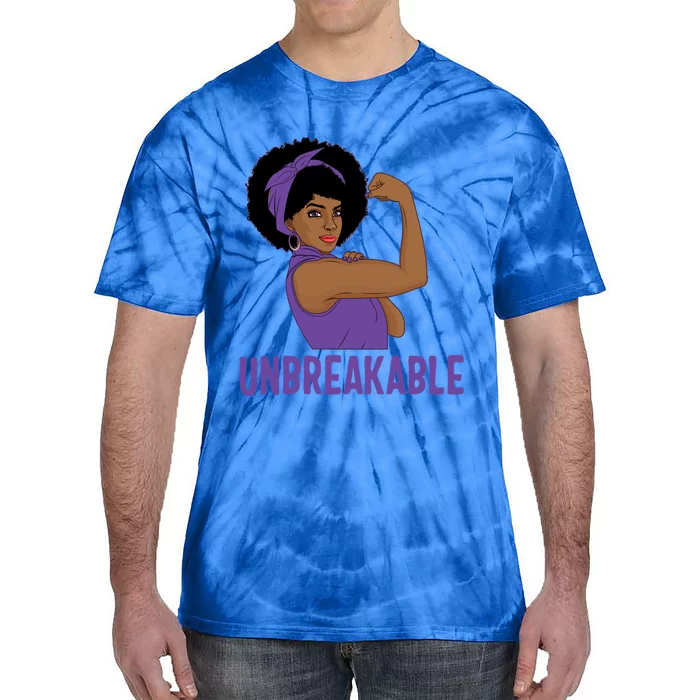 Domestic Violence Warrior Unbreakable Strong Funny Gift Tie-Dye T-Shirt