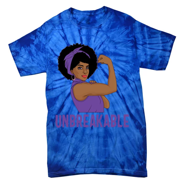 Domestic Violence Warrior Unbreakable Strong Funny Gift Tie-Dye T-Shirt