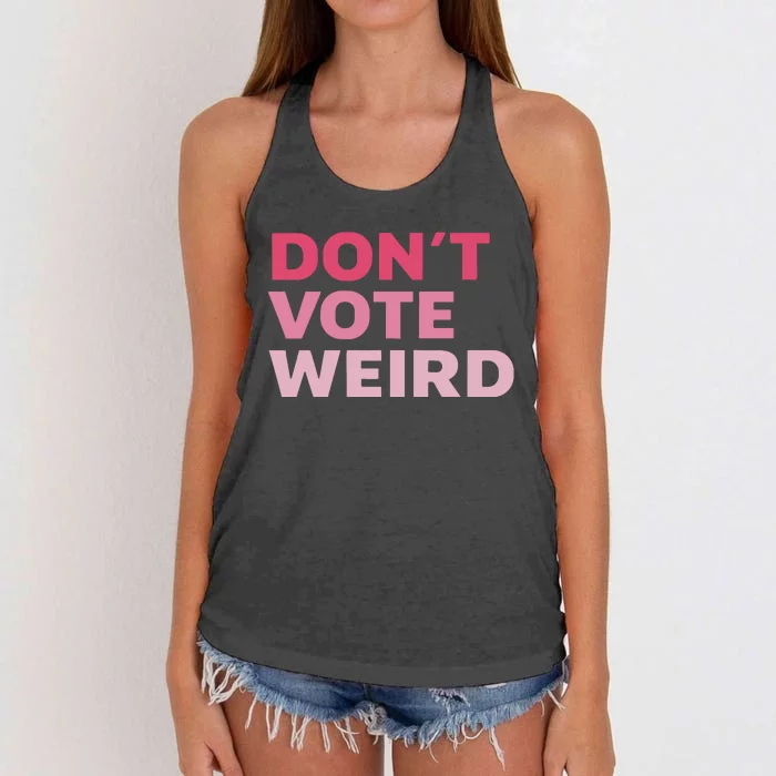 Dont Vote Weird Madam President 47 Women's Knotted Racerback Tank