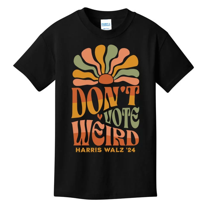 DonT Vote Weird Harris Walz 24 Kids T-Shirt