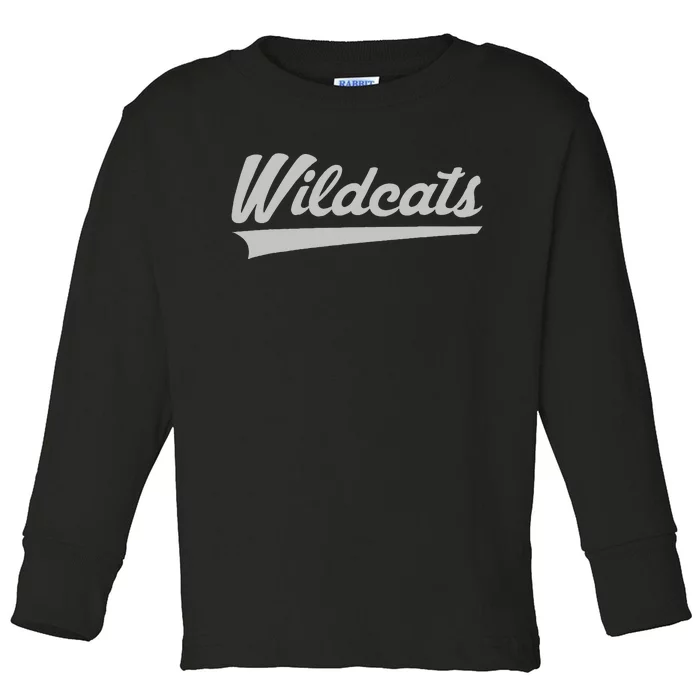 Dougherty Valley Wildcats Vintage Swoosh Toddler Long Sleeve Shirt