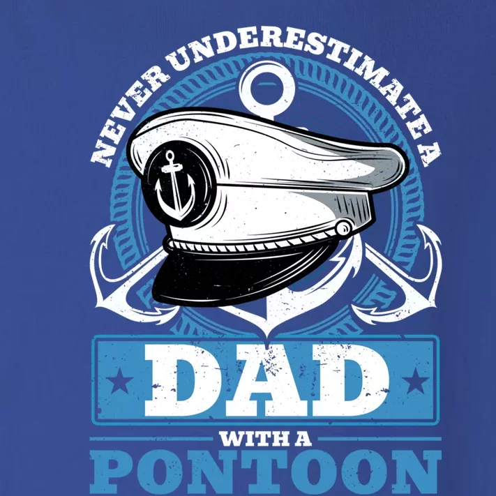 Dad With A Pontoon Boat Captain Boating Fathers Day Great Gift Toddler Long Sleeve Shirt