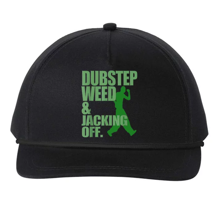 Dubstep Weed And Jacking Off Snapback Five-Panel Rope Hat