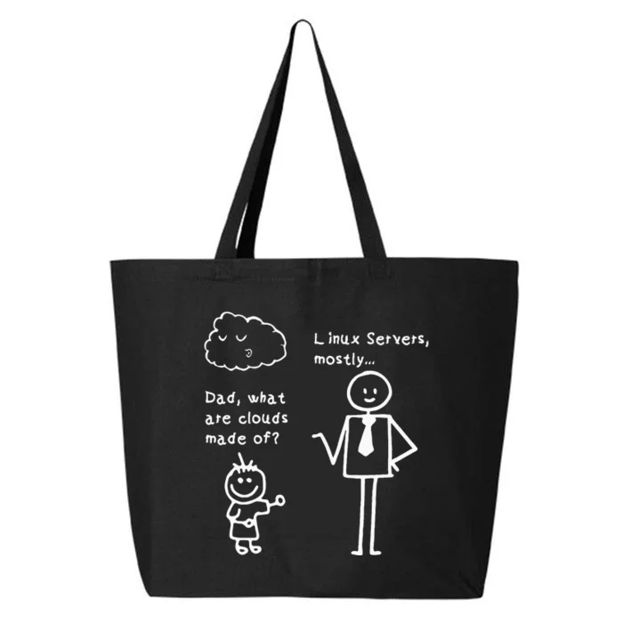 Dad What Are Clouds Made Of Linux Servers Sysadmin Gift 25L Jumbo Tote