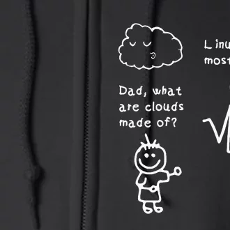 Dad What Are Clouds Made Of Linux Servers Sysadmin Gift Full Zip Hoodie