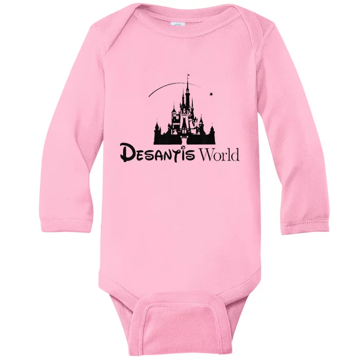 Desantis World AntiWoke Corporation Political Baby Long Sleeve Bodysuit