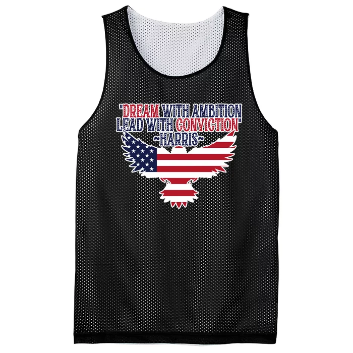 Dream With Ambition Lead With Conviction Kamala Harris Mesh Reversible Basketball Jersey Tank