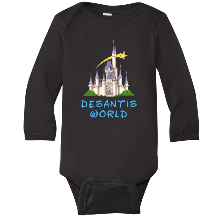 Desantis World Anti Woke Conservative Baby Long Sleeve Bodysuit