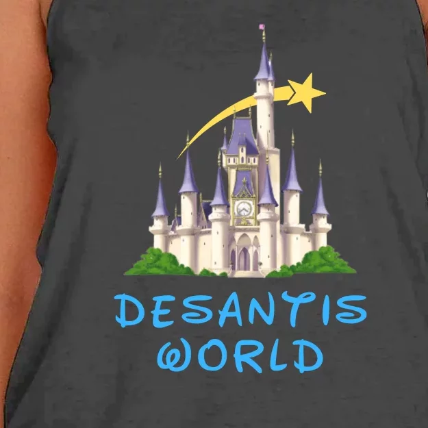 Desantis World Anti Woke Conservative Women's Knotted Racerback Tank