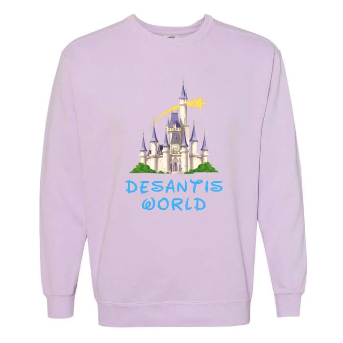 Desantis World Anti Woke Conservative Garment-Dyed Sweatshirt