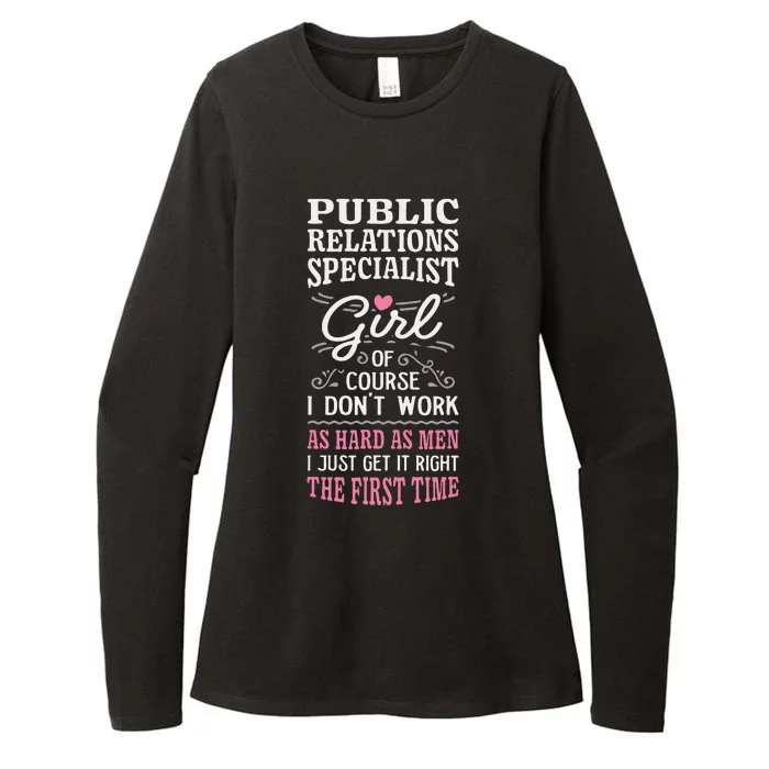 DonT Work As Hard As Public Relations Specialist Womens CVC Long Sleeve Shirt