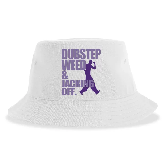 Dubstep Weed And Jacking Off Funny Sustainable Bucket Hat