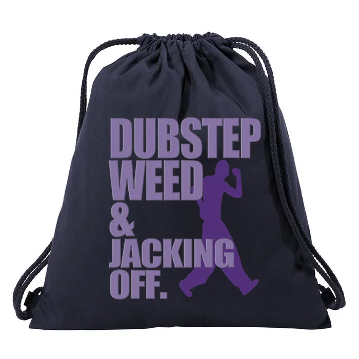 Dubstep Weed And Jacking Off Funny Dancing Drawstring Bag