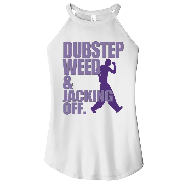 Dubstep Weed And Jacking Off Funny Dancing Women’s Perfect Tri Rocker Tank