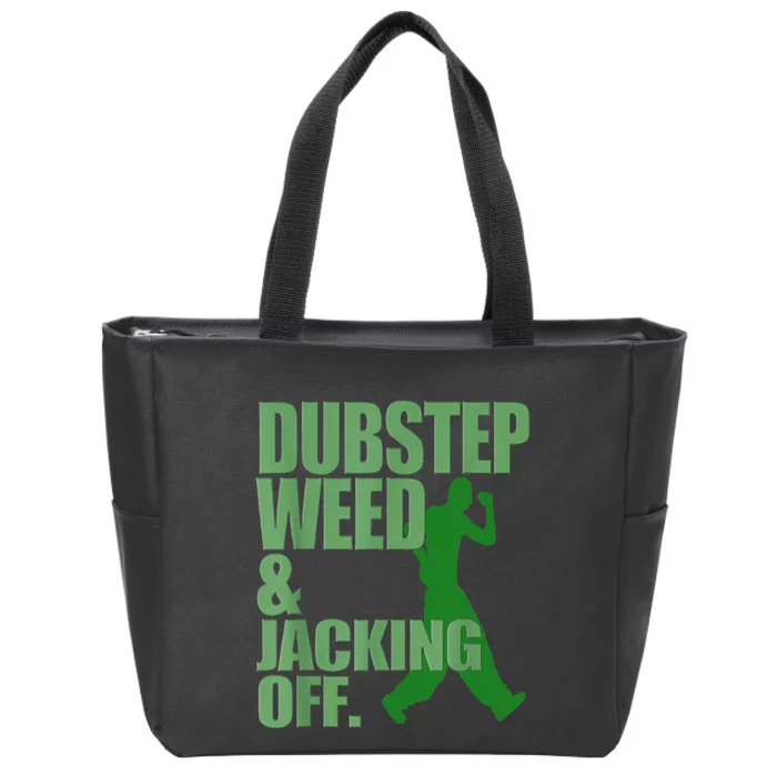 Dubstep Weed And Jacking Off Zip Tote Bag