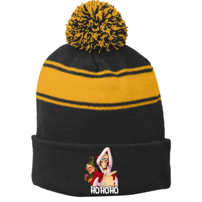 Death With Albert Hogswatch Stripe Pom Pom Beanie