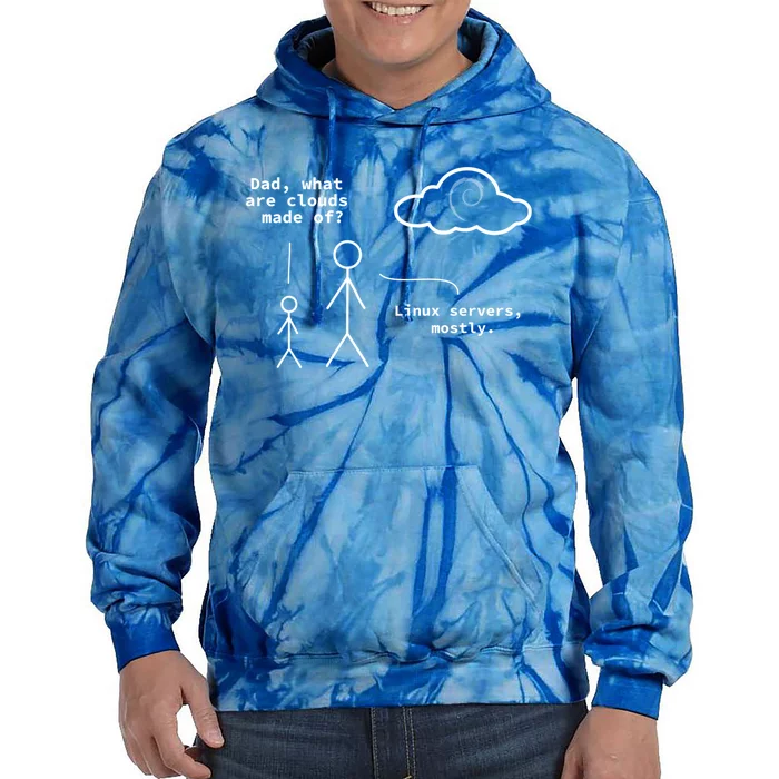 Dad What Are Clouds Made Of? Debian Linux Programmer Gift Tie Dye Hoodie