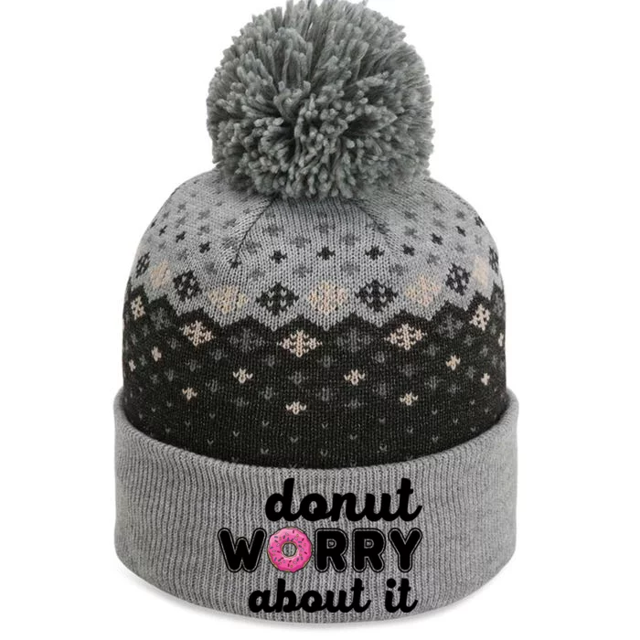 Donut Worry About It The Baniff Cuffed Pom Beanie