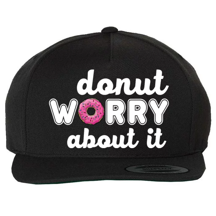 Donut Worry About It Wool Snapback Cap