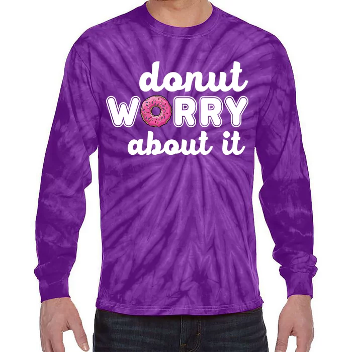 Donut Worry About It Tie-Dye Long Sleeve Shirt