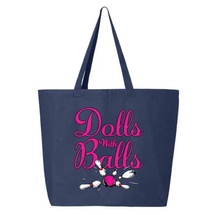 Dolls With Balls, Funny Women Bowling Team Name 25L Jumbo Tote