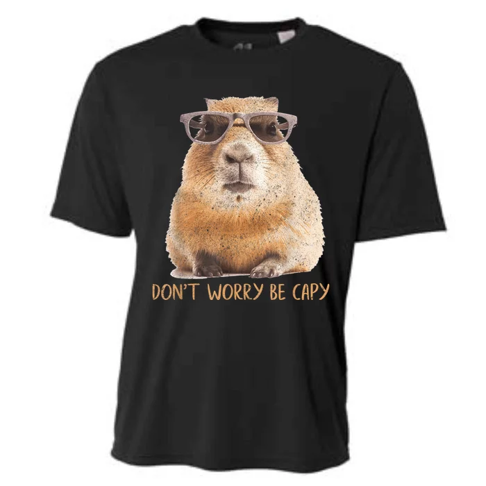 Dont Worry Be Capy Capybara Funny Capybara Lovers Cooling Performance Crew T-Shirt