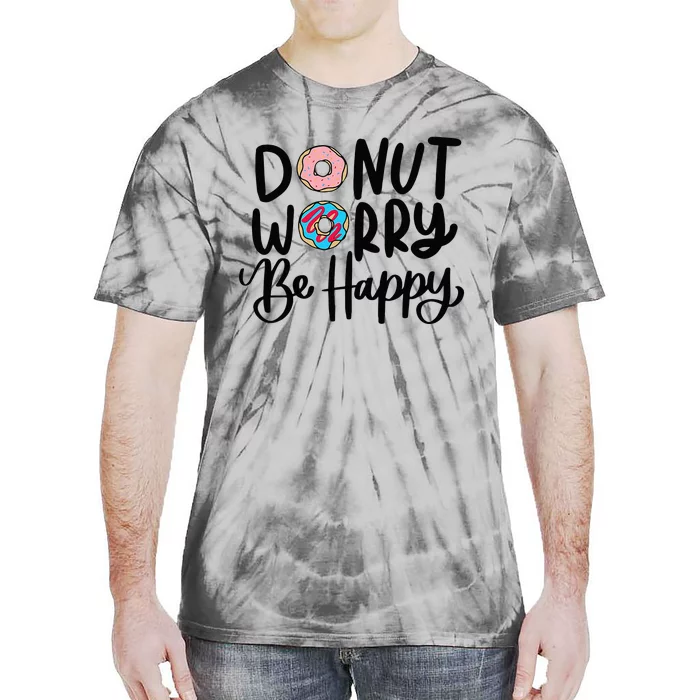 Donut Worry Be Happy Sweets Snack Police Cop Tie-Dye T-Shirt