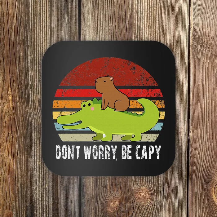 Dont Worry Be Capy Pet Dad Mom Coaster