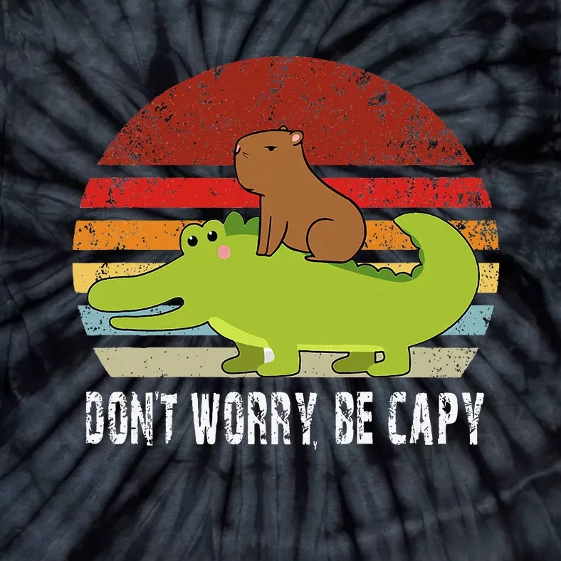 Dont Worry Be Capy Pet Dad Mom Tie-Dye T-Shirt