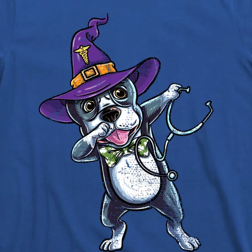 Dabbing Witch Boston Terrier Nurse Vintage Gift T-Shirt