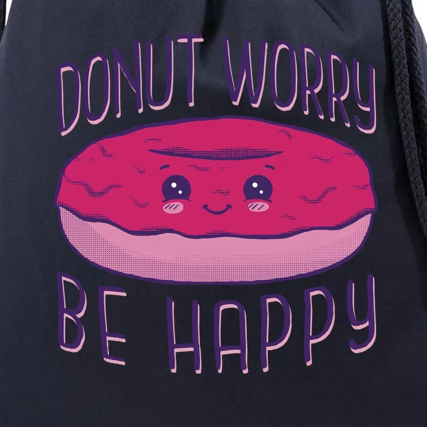 Donut Worry Be Happy Cute Gift Drawstring Bag