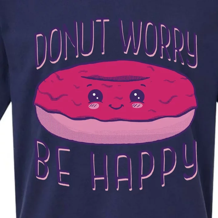 Donut Worry Be Happy Cute Gift Sueded Cloud Jersey T-Shirt