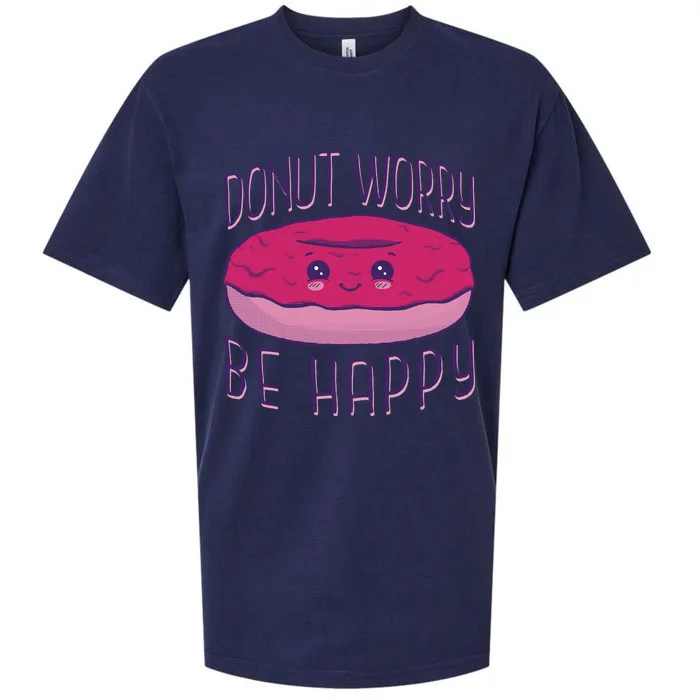 Donut Worry Be Happy Cute Gift Sueded Cloud Jersey T-Shirt