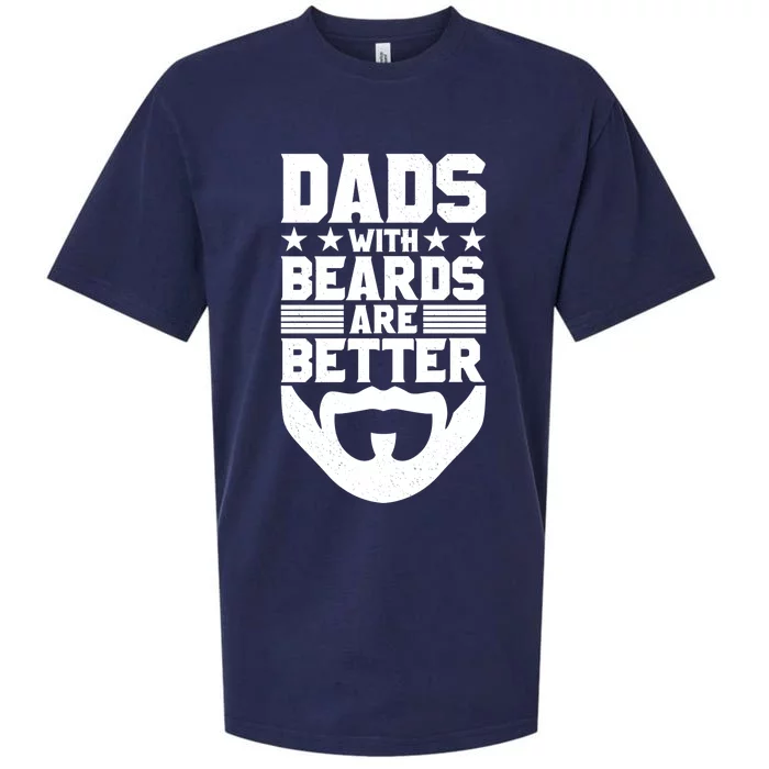 Dads With Beards Are Better Bearded Hipster Full Beard Gift Sueded Cloud Jersey T-Shirt