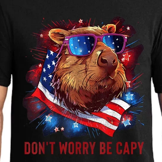 Dont Worry Be Capy Capybara Pajama Set