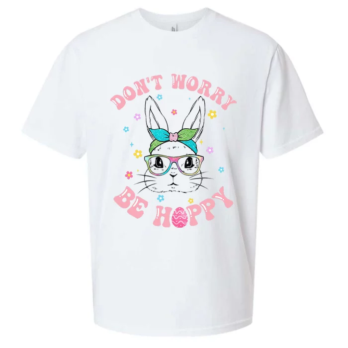 Don't Worry Be Hoppy Easter Bunny rabbit egg Sueded Cloud Jersey T-Shirt