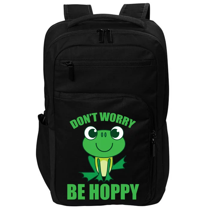 Don't Worry Be Hoppy Cute Crazy Frog Gift Impact Tech Backpack