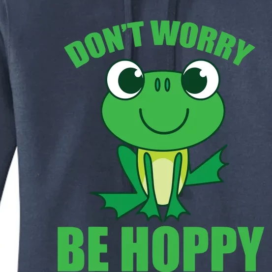 Don't Worry Be Hoppy Cute Crazy Frog Gift Women's Pullover Hoodie