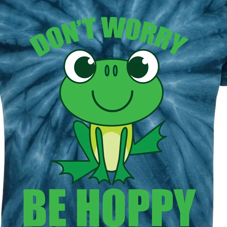 Don't Worry Be Hoppy Cute Crazy Frog Gift Kids Tie-Dye T-Shirt