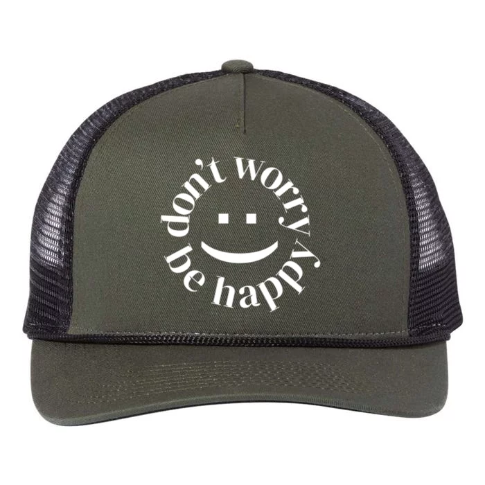 DONT WORRY BE HAPPY SIMLEY Retro Rope Trucker Hat Cap