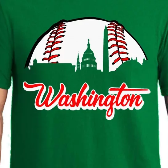 Distressed Washington Baseball Usa Lover Pajama Set