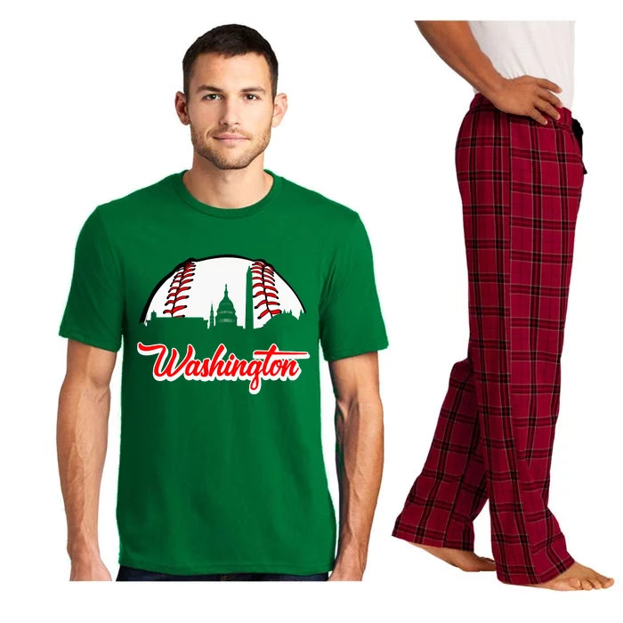 Distressed Washington Baseball Usa Lover Pajama Set