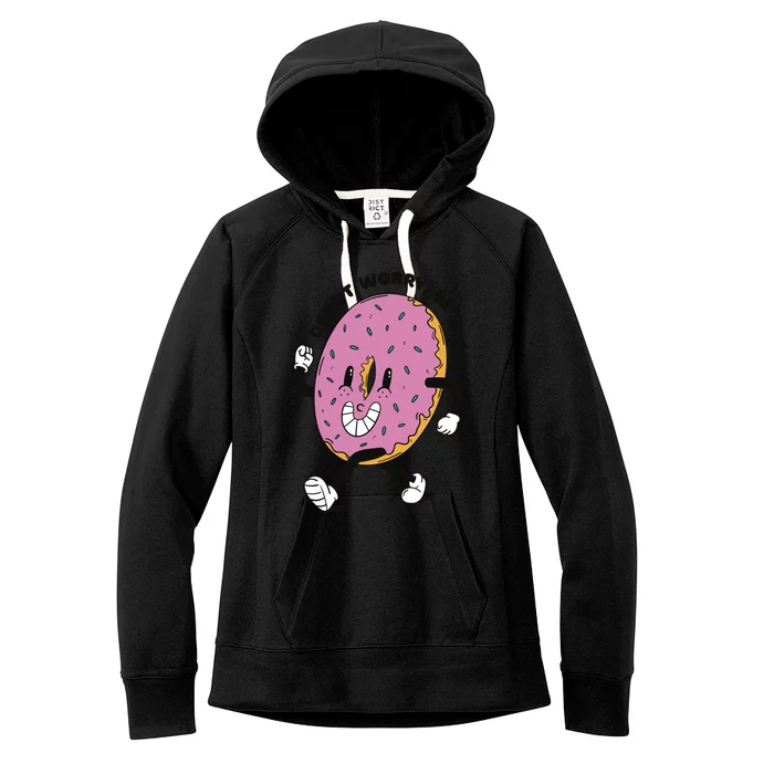 Donut Worry Be Happy Positive Women's Fleece Hoodie