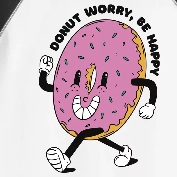 Donut Worry Be Happy Positive Toddler Fine Jersey T-Shirt