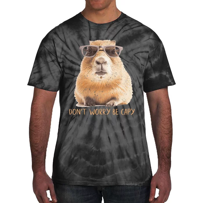 Dont Worry Be Capy Capybara Tie-Dye T-Shirt