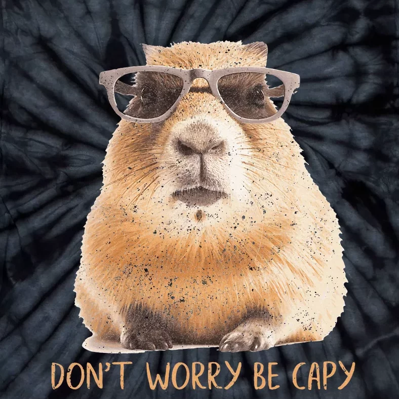 Dont Worry Be Capy Capybara Tie-Dye T-Shirt