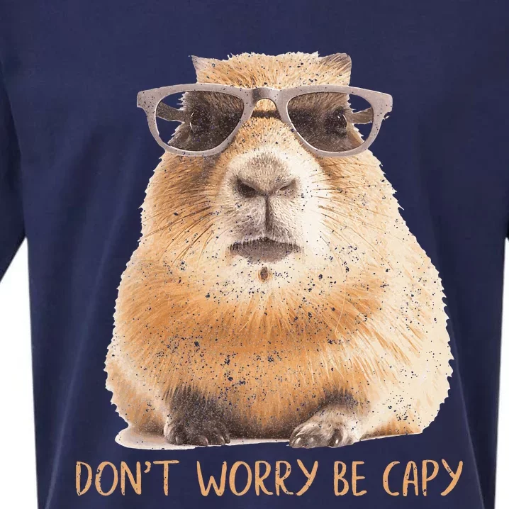 Dont Worry Be Capy Capybara Sueded Cloud Jersey T-Shirt