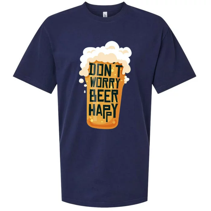 Dont Worry Beer Happy Sueded Cloud Jersey T-Shirt