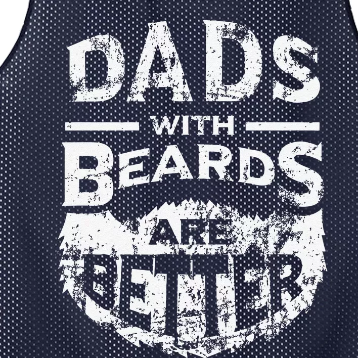 Dads With Beards Are Better Distressed Mesh Reversible Basketball Jersey Tank